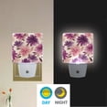 thumbnail image 5 of Purple Pink Flower Patel Retro LED Night Light Sensor Lamp Plug-in Adjustable Brightness 2 Pack, 5 of 7