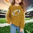 thumbnail image 2 of Byoo Big Girls Football Print Sweatshirt O-Neck Long Sleeve Sequin Pullover Top Comfortable Sporty Shirts for Kids, 2 of 4