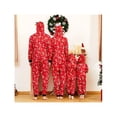 thumbnail image 2 of Viworld Matching Family Christmas One Pieces  Pajamas Sets Elk Antler Hooded Romper PJ's Zipper Jumpsuit Loungewear, 2 of 8