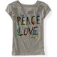 thumbnail image 1 of Camiseta gráfica Aeropostale Peace Love Para Mujer Gris Grande, 1 of 1