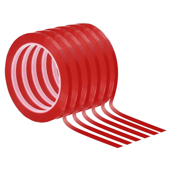 Uxcell 1/4" Graphic Tape for Crafting and Creating Lines Borders, Red, 6 pack