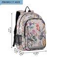 thumbnail image 2 of FORMRS School Backpack 17" Student Travel Bag with Laptop Compartment, Purple Floral Pattern, 2 of 7