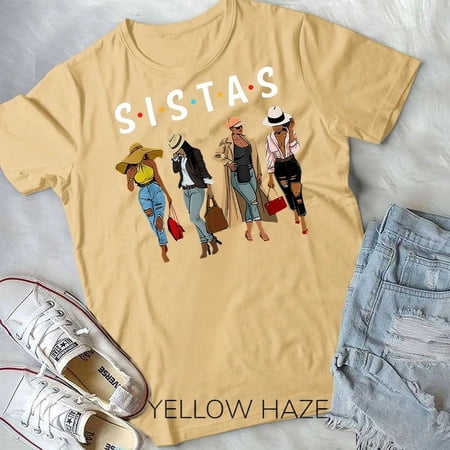 Vintage Tee Hot trending Sistas Afro Women Together, Women Tshirt, Women Birthday Unisex T-Shirt - Birthday Gifts
