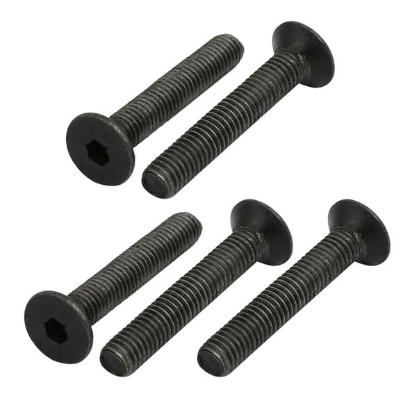 5pcs M5x30mm Flat Countersunk Head Hex Socket Left Hand Thread Bolt DIN7991