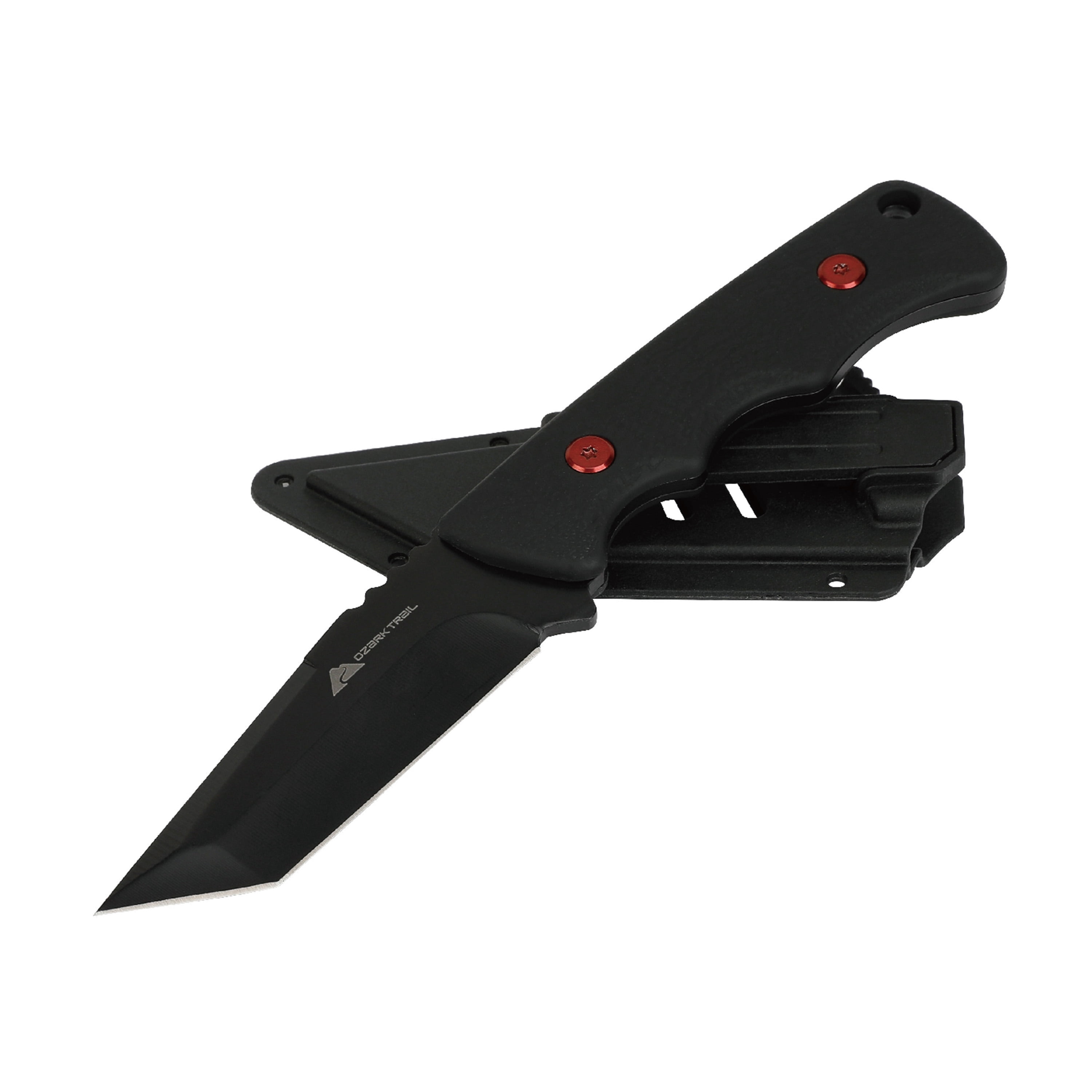 Ozark Trail Eagle Rock 7.5 inch Fixed Blade Black Tanto