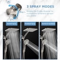 thumbnail image 6 of Dual Handheld Shower  Combo, 2-in-1 Rain Shower Heads System Wide Rainfall Shower  and 10 Modes High  Hand Held Showerhead with Built-in Power Wash - Brushed Nickel, 6 of 7