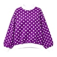 thumbnail image 3 of Mock Neck Sweatshirts for Women Graphic Oversized Pullover Dropped Long Sleeve Casual Fall Winter, Purple|Polka Dots S, 3 of 9
