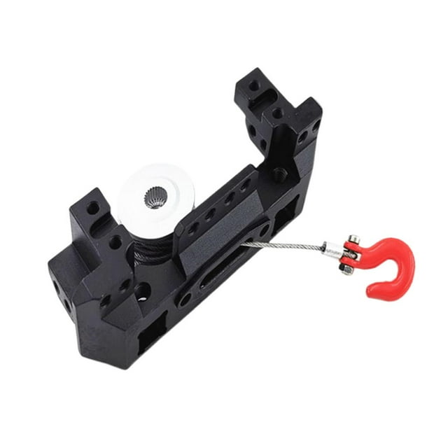 Montaje servo RC, montaje servo de dirección CNC con cadenas de remolque con ganchos, piezas de actualización para coche RC 1:10 Negro Baoblaze Soporte servo para coche RC
