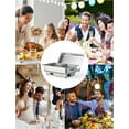 thumbnail image 3 of Luku Electric Chafing Dish Buffet Servers and Warmers, 2 x 4.5QT Half-Size Stainless Steel Commercial Food Warmers with Temperature Control Display for Catering, Parties and Festivals, 3 of 7