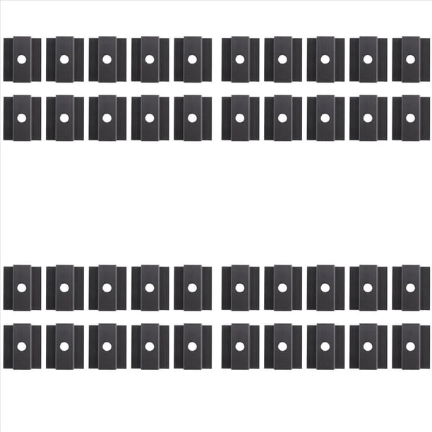 40 Paneles Solares Fotovoltaicos de Abrazadera Central, Negro, Abrazadera de MóDulo para Todas las Alturas de , Soporte de Paneles Solares para Techo de Paneles Solares