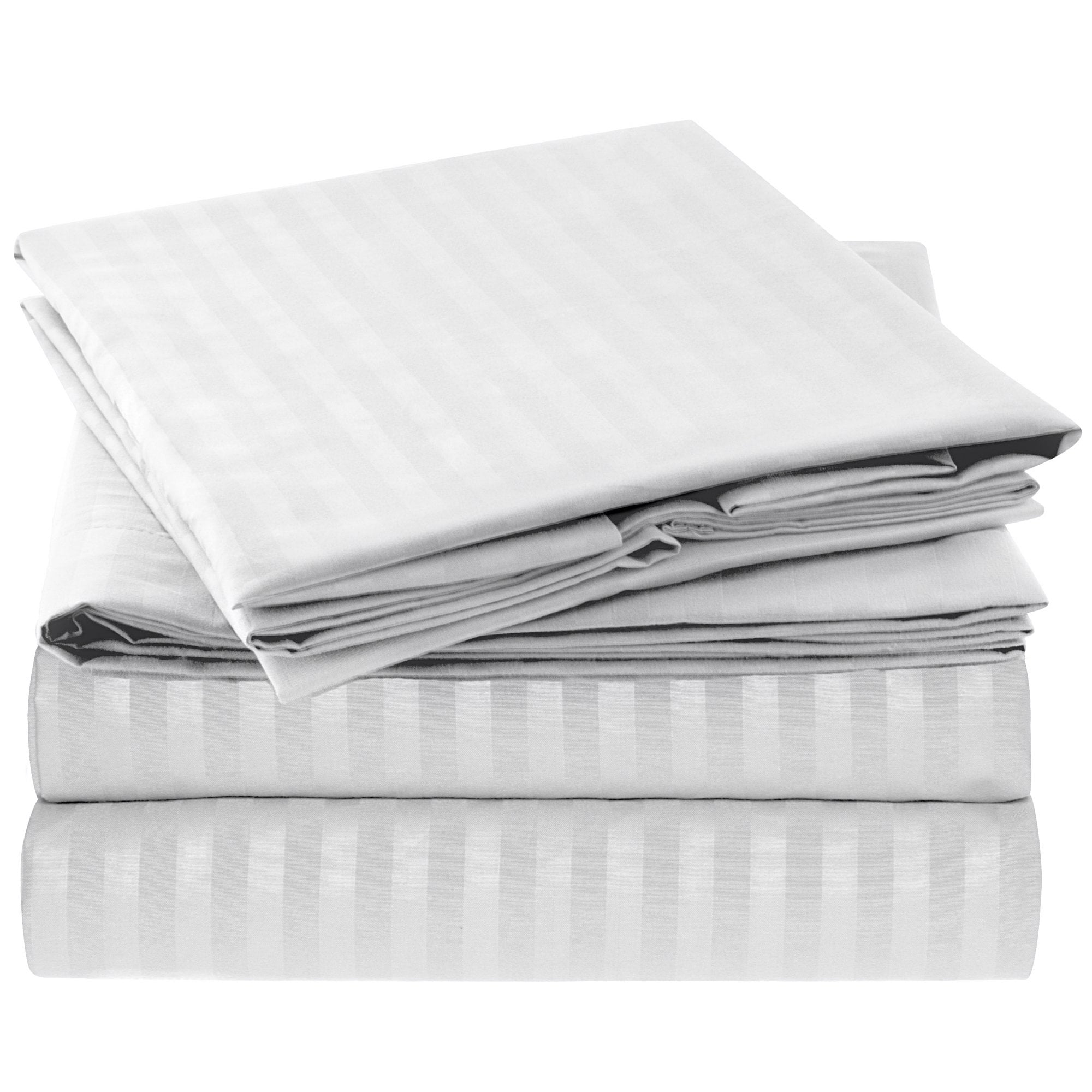 Mellanni Striped Bed Sheet Set, Brushed Microfiber 1800 Bedding