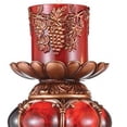 thumbnail image 5 of 20" Brown and Red Faux Marble Tabletop Candle Holder and Candle, 5 of 7