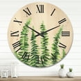 thumbnail image 2 of Designart 'Fern Plant Leaves Detail II' Farmhouse Wood Wall Clock, 2 of 5