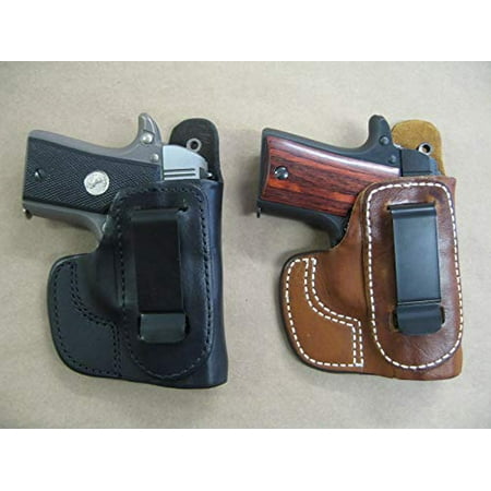 Azula IWB in The Waistband Concealed Carry Leather Holster for North American Arms NAA Guardian 32, 380 Pistol Black Left