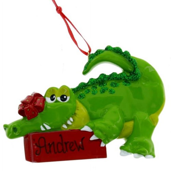 Green Alligator Ornament