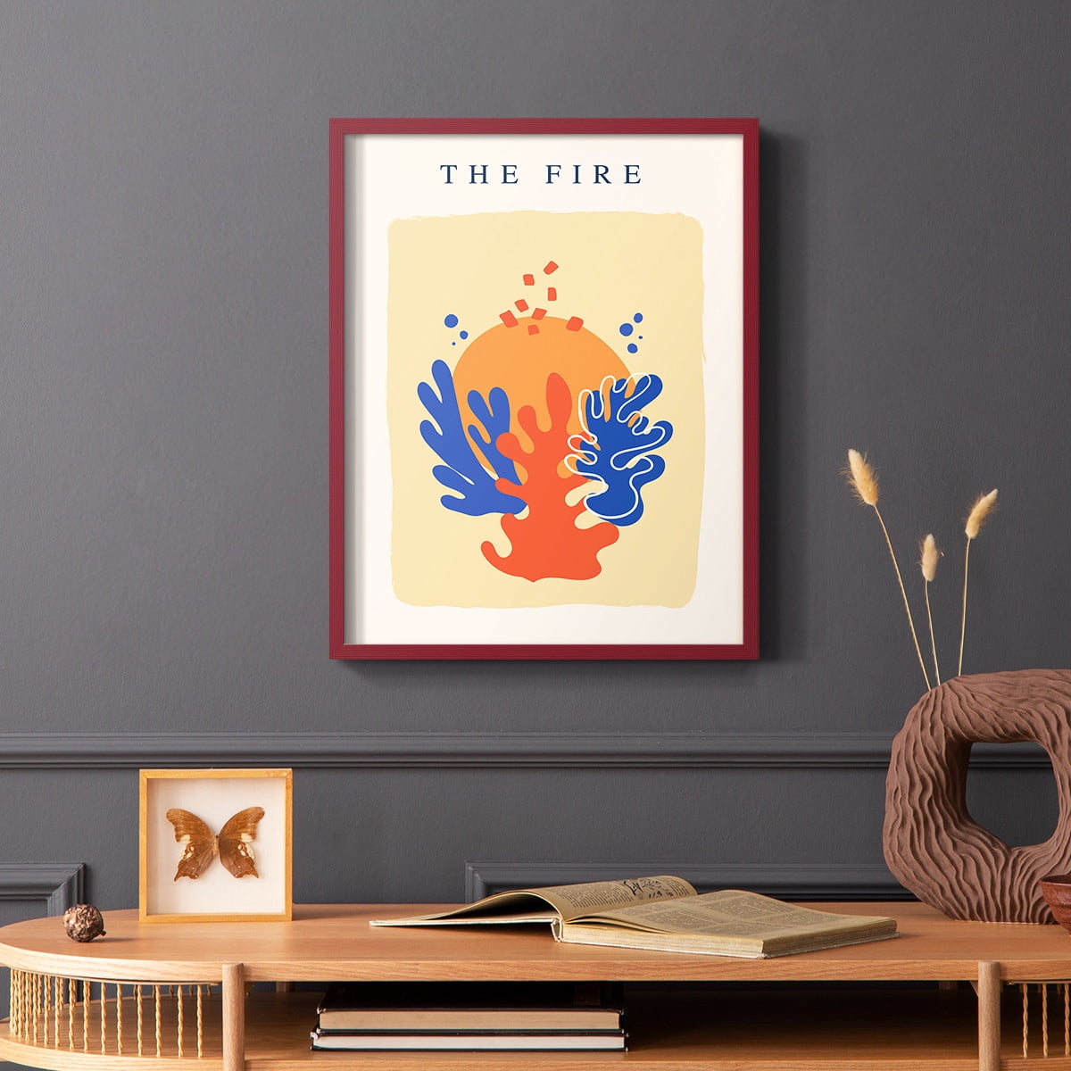 Matisse CCCXVI in Red Solid Wood 11 x 14 Framed Print