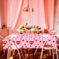 thumbnail image 6 of 4 Pack Valentine's Day Tablecloth Valentine Love Heart Tablecloth Valentines Day Party Decoration Rectangular Love Heart Table Cover Wedding Anniversary Birthday Decor 86 x 51 Inch, 6 of 7