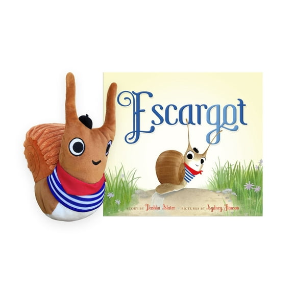 Escargot 11" Plush Snail & Hardcover Book Set