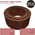 thumbnail image 2 of ELW 9-10 oz. 3.6-4mm Bourbon Brown Straps, Belts, Strips 1.25"x72" 3.2x183cm - Belt Grade Latigo Leather for Cowhide Heavy DIY Craft - Pet Collars, Blanks, Accessory, Jewelry, Key Chains, 2 of 9