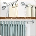 thumbnail image 5 of KAMANINA 7/8" Adjustable Single Curtain Rod with Translucent Finial, 84 - 120", Silver, 5 of 8