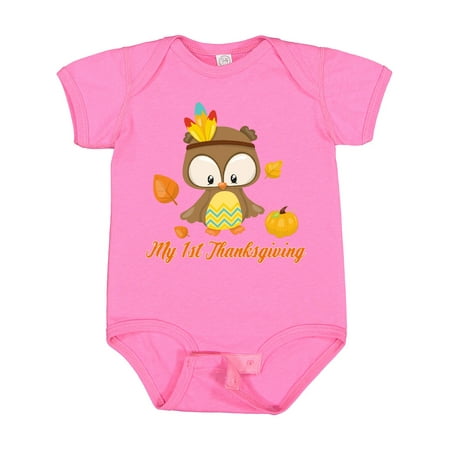 

Inktastic My First Thanksgiving Owl Gift Baby Boy or Baby Girl Bodysuit