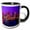 Black/White, variant on 3drose, Tampa, Florida at Night, 11oz Mug