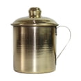 thumbnail image 1 of Taza de té de bronce hecha a mano, taza Retro para beber, boca ancha, portátil con asa de tapa, taza de té de bronce para cocina, sala de té de boda, 1 of 8