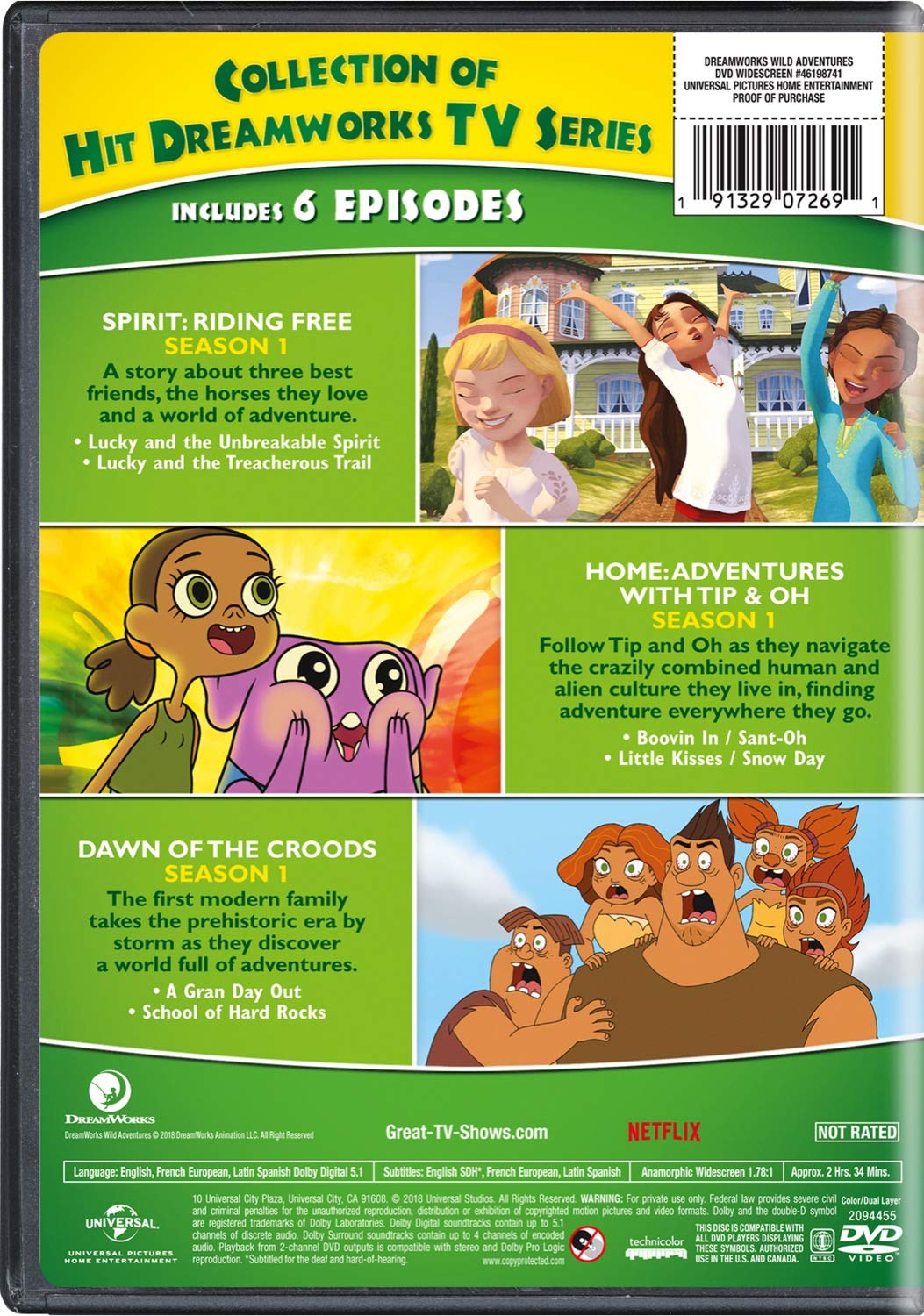 DreamWorks 6 Wild Adventures [DVD] - Walmart.com