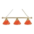 thumbnail image 1 of Holland Bar Stool BL3BROrg Orange 3 Shade Pool Billiard Light, Brass, 1 of 1