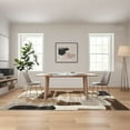 thumbnail image 2 of Assaile 10 x 13 ft Polyester Wool Spinning Brown Rectangular Hallway Bathroom Entryway Kitchen Office Foldable Color Lump Printed Modern Washable Area Rug, 2 of 8