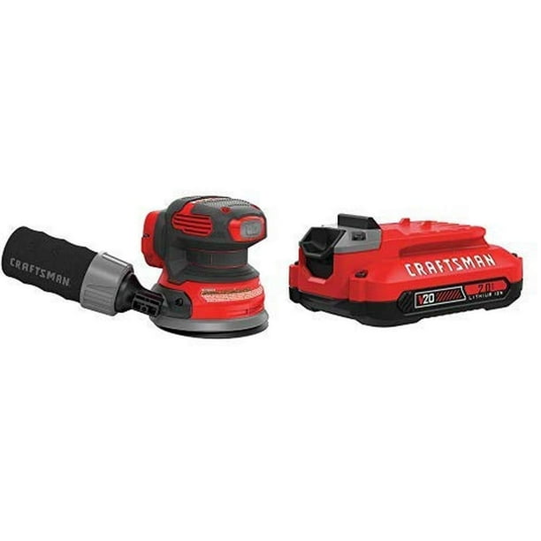 Batería Sander CRAFTSMAN V20 Random Orbit de 5 pulgadas y 2.0 Ah