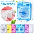 thumbnail image 4 of 42 Pack Dental Floss Set, Each Pack 50 Meters of Peppermint Travel Dental Floss, Peppermint Wax Coated Mini Travel Size Dental Floss Picks, Individually Packaged, for Oral Care and Teeth Protection,, 4 of 4
