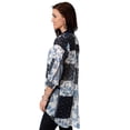 thumbnail image 2 of Roper Womens Blue Patchwork Print Georgette Long Sleeve Western Shirt, 2 of 2