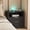 Black, variant on Mintazer Nightstand with Voice-Controlled LED Light & Charging Station, Bedside Table with 2 Drawer Open Shelf for Bedroom, White