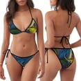 thumbnail image 3 of Fotbe Cute Blue Frog Traje de Baño para Mujer de Dos Piezas – Bikini Sexy de Tirantes Tipo Halter con Diseño Triangular, 3 of 6