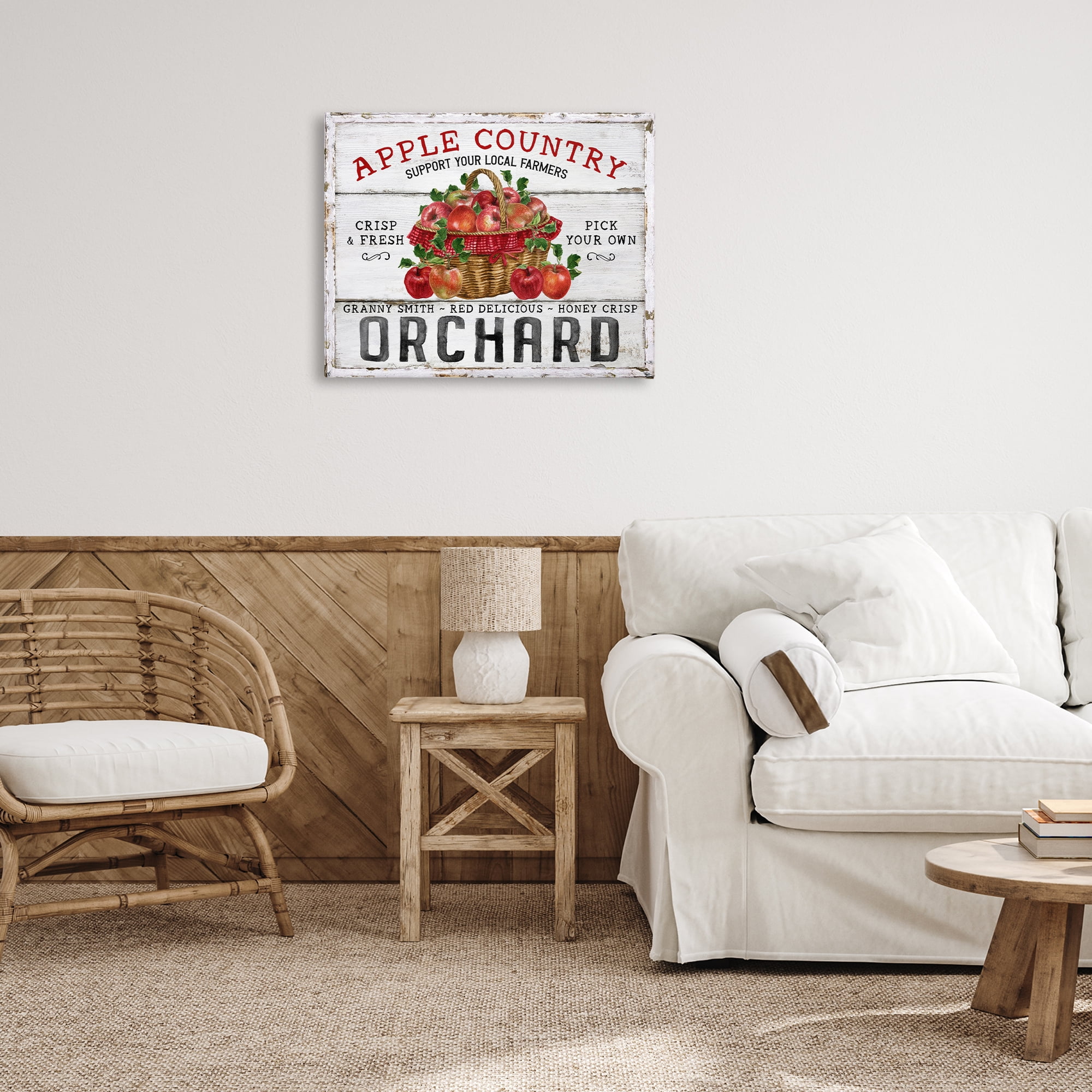 Stupell Industries Rustic Apple Orchard Holiday Painting Gallery Wrapped Canvas Art Prints Wall Art, 30 x 24