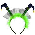 thumbnail image 1 of Diadema de bruja de Halloween Pierna de bruja Sombrero Diadema Piernas de bruja para fiesta de disfraces (verde) JFHHH pequeña, 1 of 5