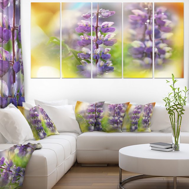 Beautiful Blue Lupin Flowers - Large Flower Canvas Art Print