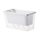 thumbnail image 3 of Macetas de plástico autorriego resistentes de doble capa para plantas grandes de exterior Blanco, 3 of 9