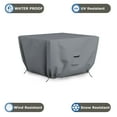 thumbnail image 2 of Covers&All Outdoor Square Fire Pit Cover, 12 Oz Waterproof, UV & Weather Resistant for Patio Lawn Garden Backyard Outside, with Drawstrings (36" L x 36" W x 12" H, Grey), 2 of 6