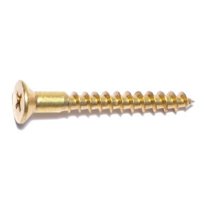 #9 x 1-1/2" Brass Phillips Flat Head Wood Screws WSFB-310