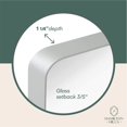 thumbnail image 5 of Hamilton Hills Silver Mirror Bathroom Mirrors for Wall Rounded Corner Lightweight Deep Rectangle 24" x36", 5 of 9