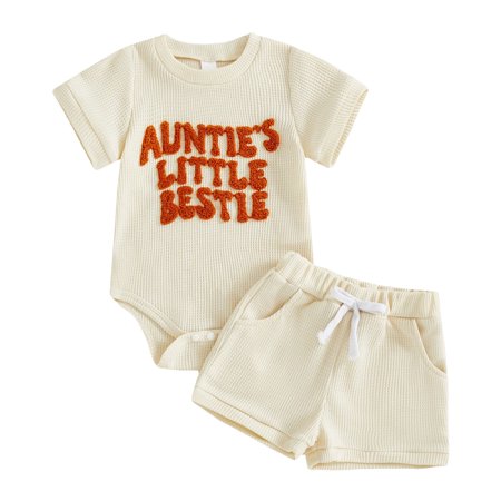 yocbz Toddler Sets For Girls Newborn Baby Girl Clothes Baby Girl Summer Clothes Cute Ruffle Sleeve Romper & Shorts Set for Newborns & Toddlers Soft Cotton Infant Outfits Light Yellow 6-12 Months