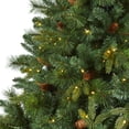 thumbnail image 4 of Nearly Natural 7.5ft. West Virginia Full Bodied Mixed Pine Artificial Christmas Tree with 600 Clear LED Lights and Pine Cones, 4 of 8