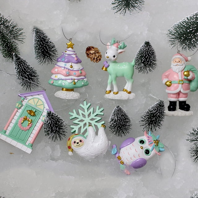 6 Resin Crafts In Stock Christmas Holiday Decorations Christmas Tree Arrangement Hanging Decorations
