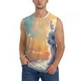 thumbnail image 2 of Picia Sunshine Colorful Cloud Rabbit mens Cotton Tank Undershirts , Moisture-wicking Ribbed Tanks, Lightweight Cotton Tank Undershirts-Medium, 2 of 8