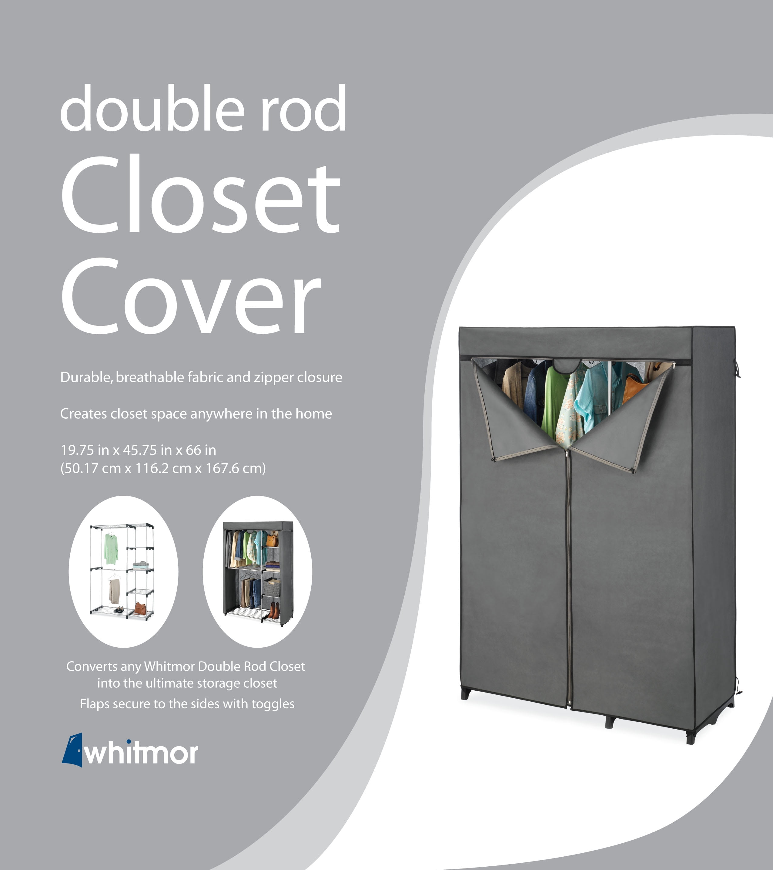 Cover Only For Whitmor 6779 3044 Double Rod Closet Not Included
