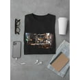 thumbnail image 3 of Space Station Landing Bay T-Shirt Men -Anthony Chirstou Designs, Male Small, 3 of 4