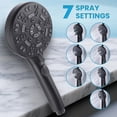 thumbnail image 3 of Wowow Wall Bar Shower Kit 1-Spray 8 in. Round Rain Shower Head with Hand Shower in Matte Black (Valve Not Included), 3 of 8