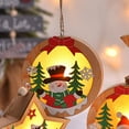 thumbnail image 4 of Colgante de Papá Noel, adorno navideño, luz colgante de madera para Navidad, 4 of 5